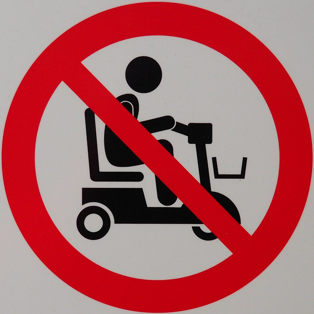 no mobility scooters