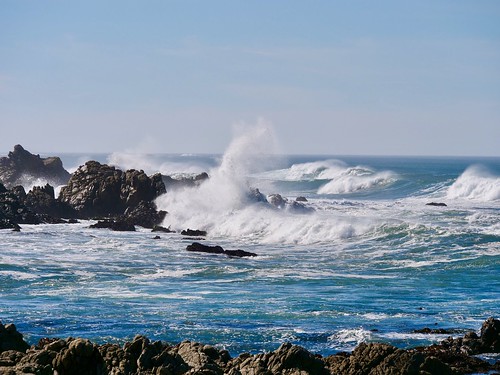pacific carmel windy dcgh5 coast coastal california jagged crashing fastmotion gh5 lumic panasonic fast sea aqua rocks drive 17mile mile 17 ocean blue wave waves water