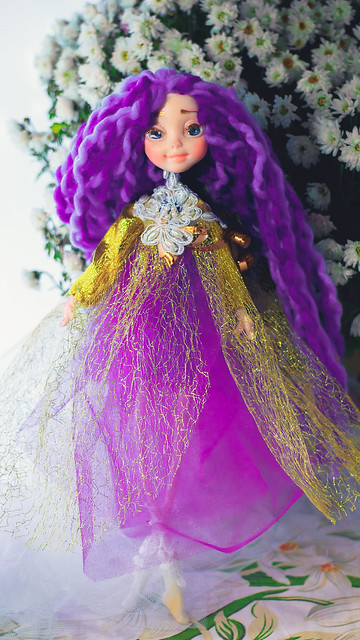 Art doll fairy Valentines gift for kids doll handmade