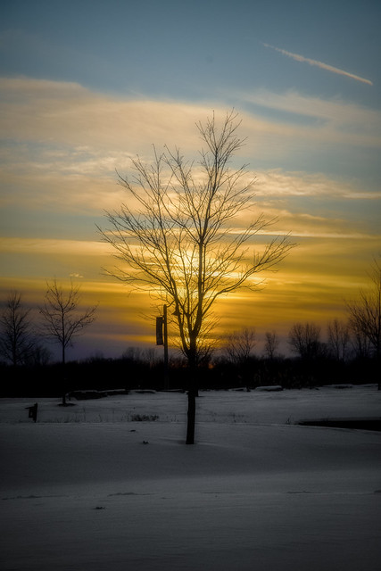 Winter Sunset. LaSalle, ON.