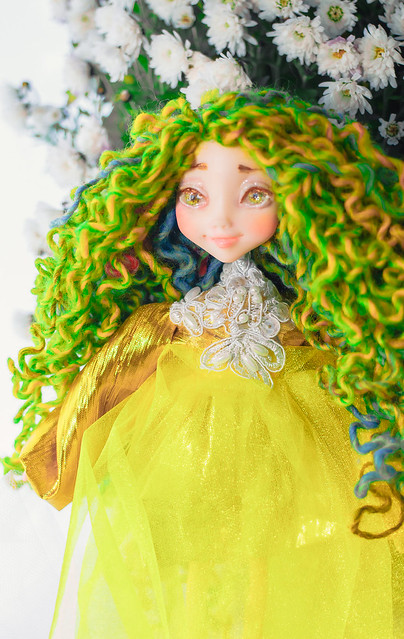 Art doll fairy Valentines gift for kids doll handmade