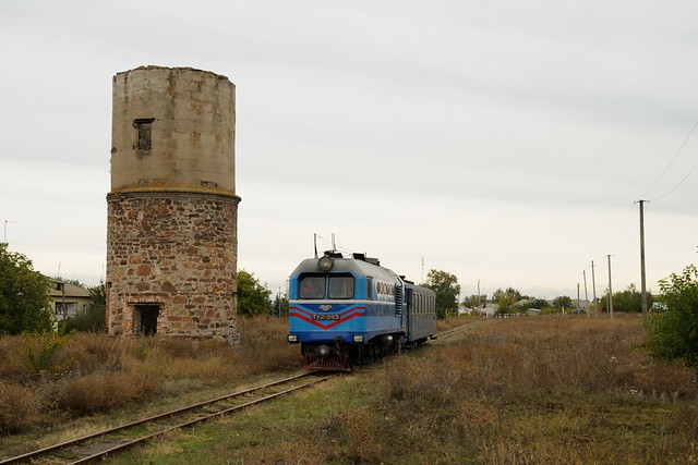 The water tower in Hrushka station