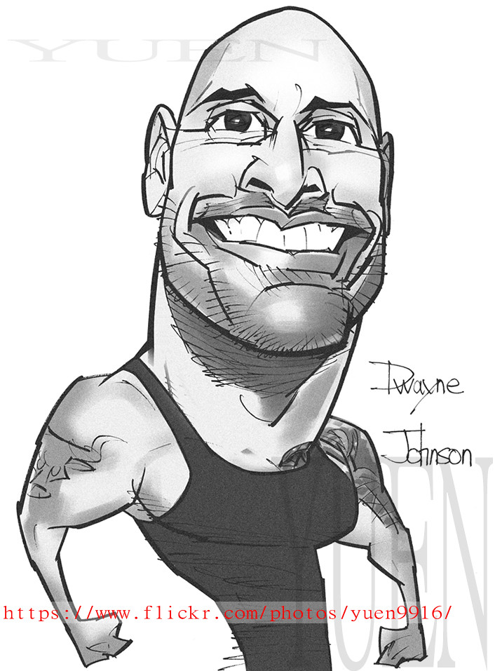 My New Digital Drawing Of Dwayne Johnson The Rock  PeakD