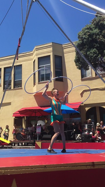 Natasha Kaluza Hula Hoop Performance with Circus Bella in North Beach SF
