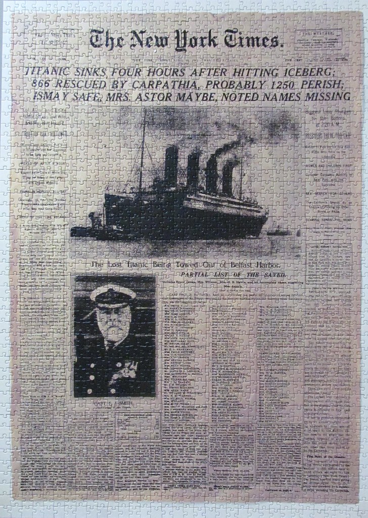 The New York Times 16 4 1912 Titanic Sinks Ravensburger