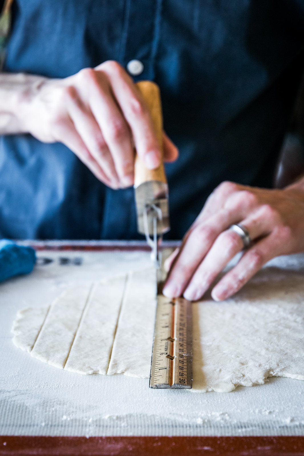 pizza cutters make great pie dough cutters too