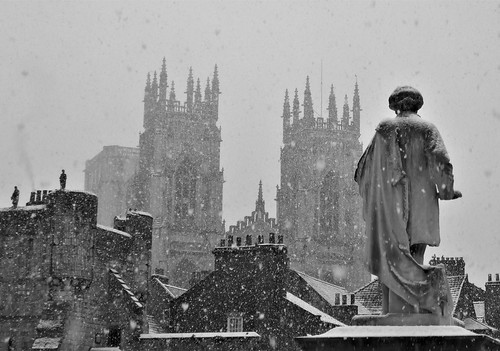 york yorkminster winter snow bootham yorkshire minster church cathedral medieval williametty