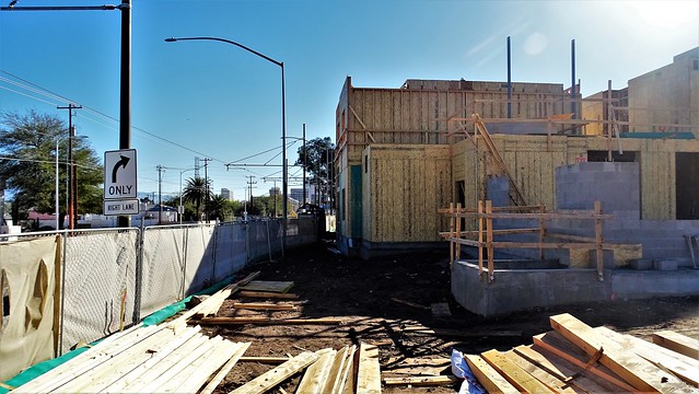 20180301 West End Station construction in Tucson.  It will be adjacent to multiple modern streetcar stops and Mercado San Agustin.