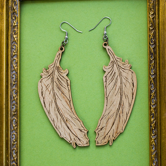 Maple Feather Earrings