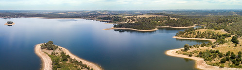 aerial dji mavic pro reservoir sugarloaf valley yarra water landscape sky