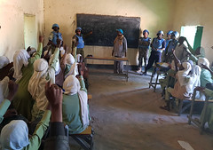 UNAMID civilian police deliver English Language at Alkhansa Girls School, East Darfur