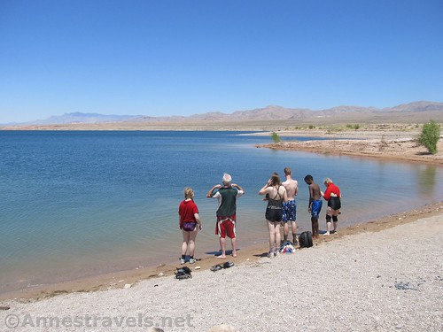 Swimming in Lake Mead at Echo Bay, Nevada