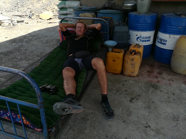 Resting after 28 km