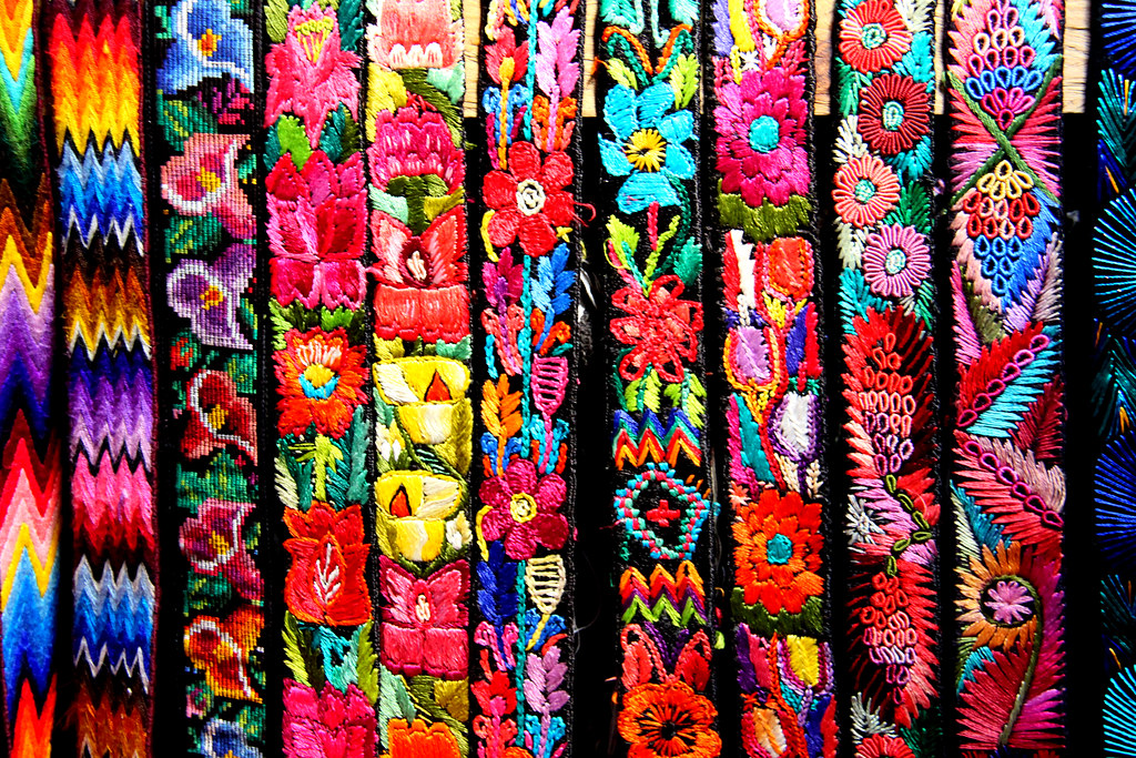 Fajas (hand woven belts), Lake Atitlan, Guatemala, In order…