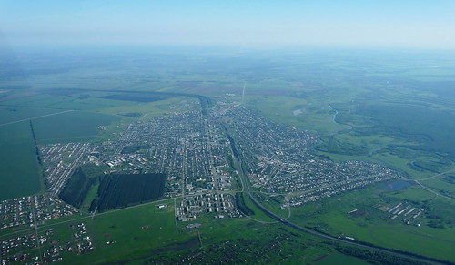 aerial russia flight town landscape