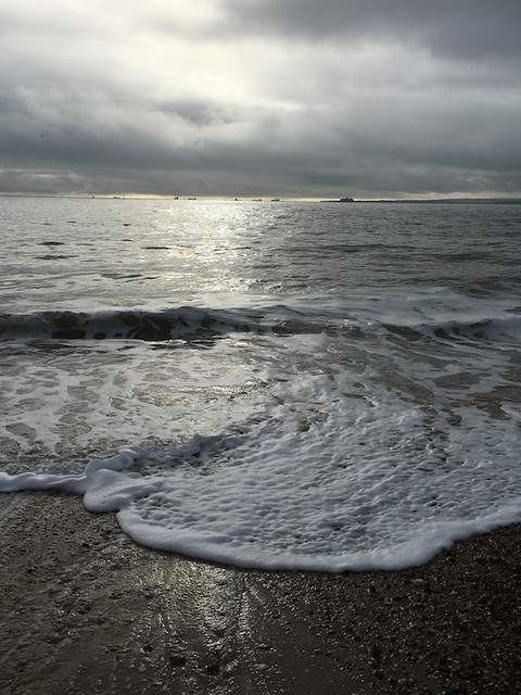 Curling waves, Southsea Portsmouth to Hayling Island walk