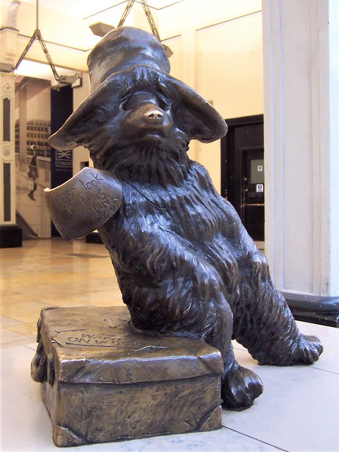 Paddington Bear statue at Paddington station, London