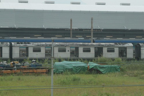 MTR 'M' train carriage shells stoned at Siu Wan Ho depot