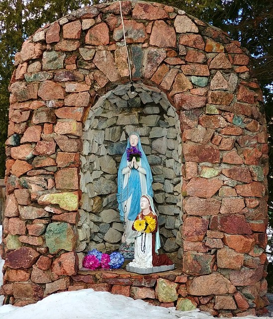 Grotto with Mary and another figure