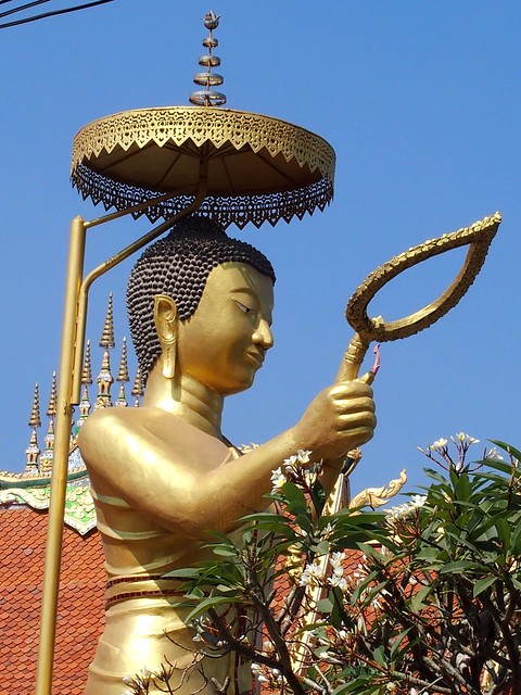 Blessing,  Wat Dong Palane, Vientiane