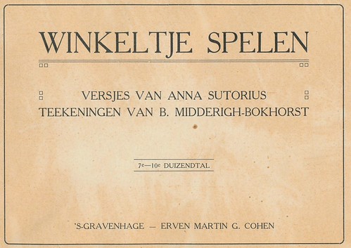 B Midderigh Bokhorst , Winkeltje Spelen 1912 ,titelpg | by janwillemsen