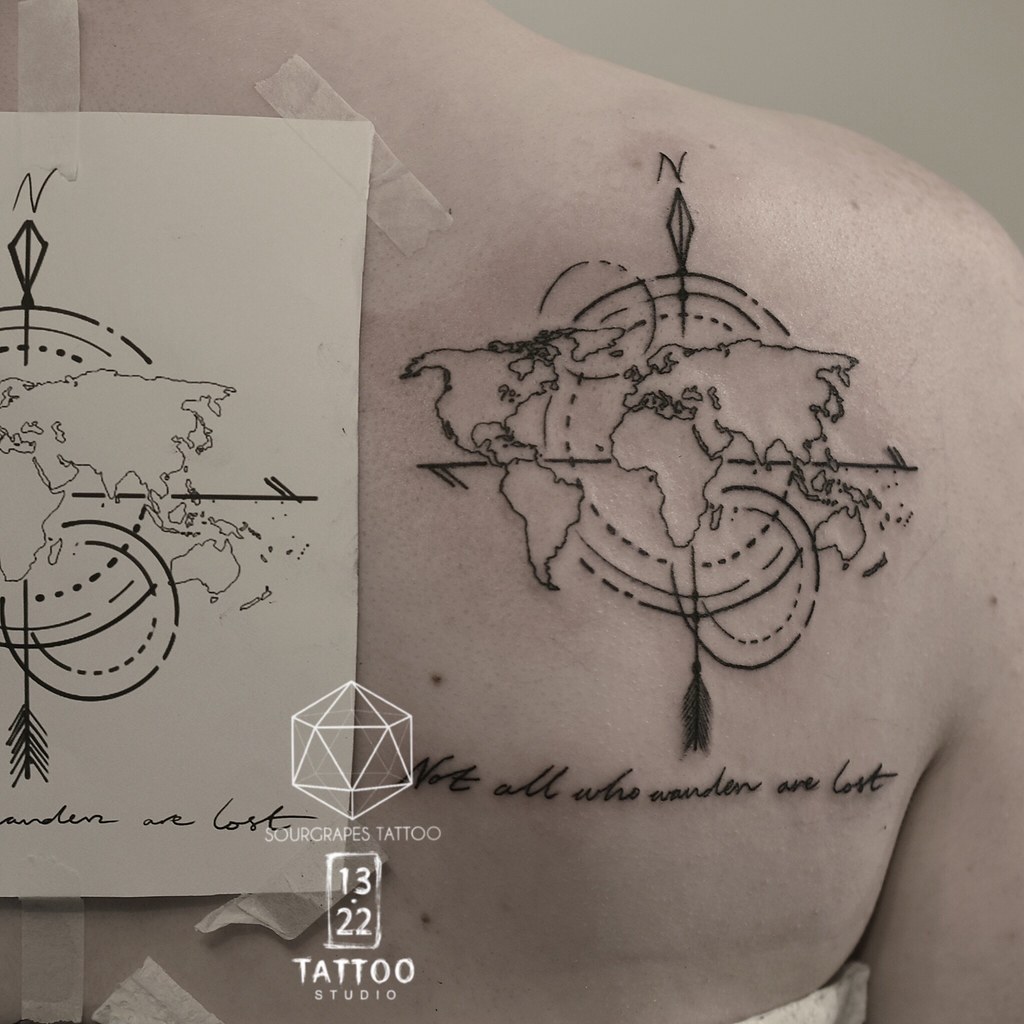 World Map Tattoo | MR J BEST (sourgrapestattoo)  TATTOO… | Flickr