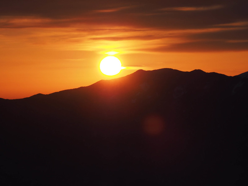 赤岳の夕日