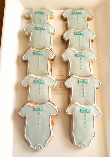Gray and Baby Blue Baby Shower Desserts