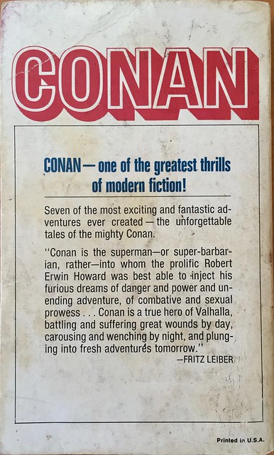 Howard, Robert E. - Conan (1967 PB, Back)