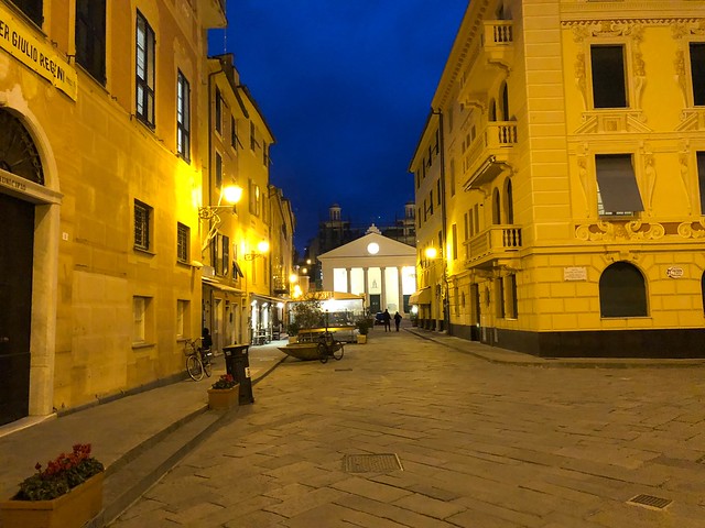a night street in Sestri Levante . iPhone X. No edit.