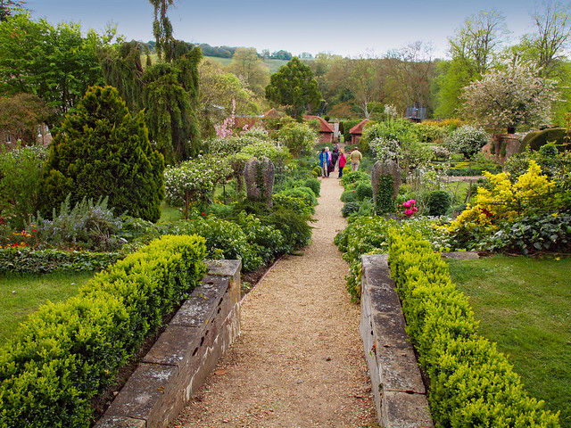 The gardens of Little Durnford Manor in Wiltshire