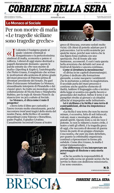 7 febbraio 2018 - Corriere della Sera - Brescia