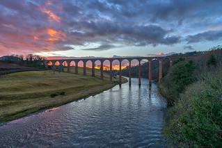 Sunset over the River Tweed