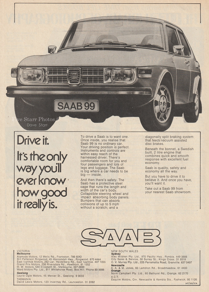 1974 SAAB MOTOR CAR magazine advert