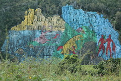 Bemalte Felswand in Vinales