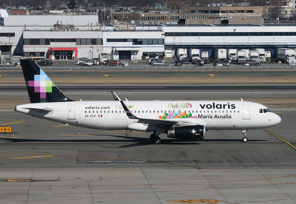 VOLARIS, AIRBUS A320,. XA-VLR, at JFK, New York, USA. February, 2018