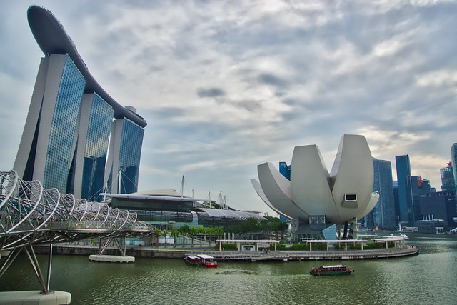 Marina Bay Sands Hotel and Arts and Science Museum in Singapore