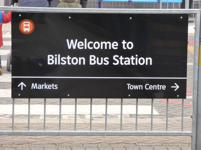 Welcome to Bilston Bus Station - sign