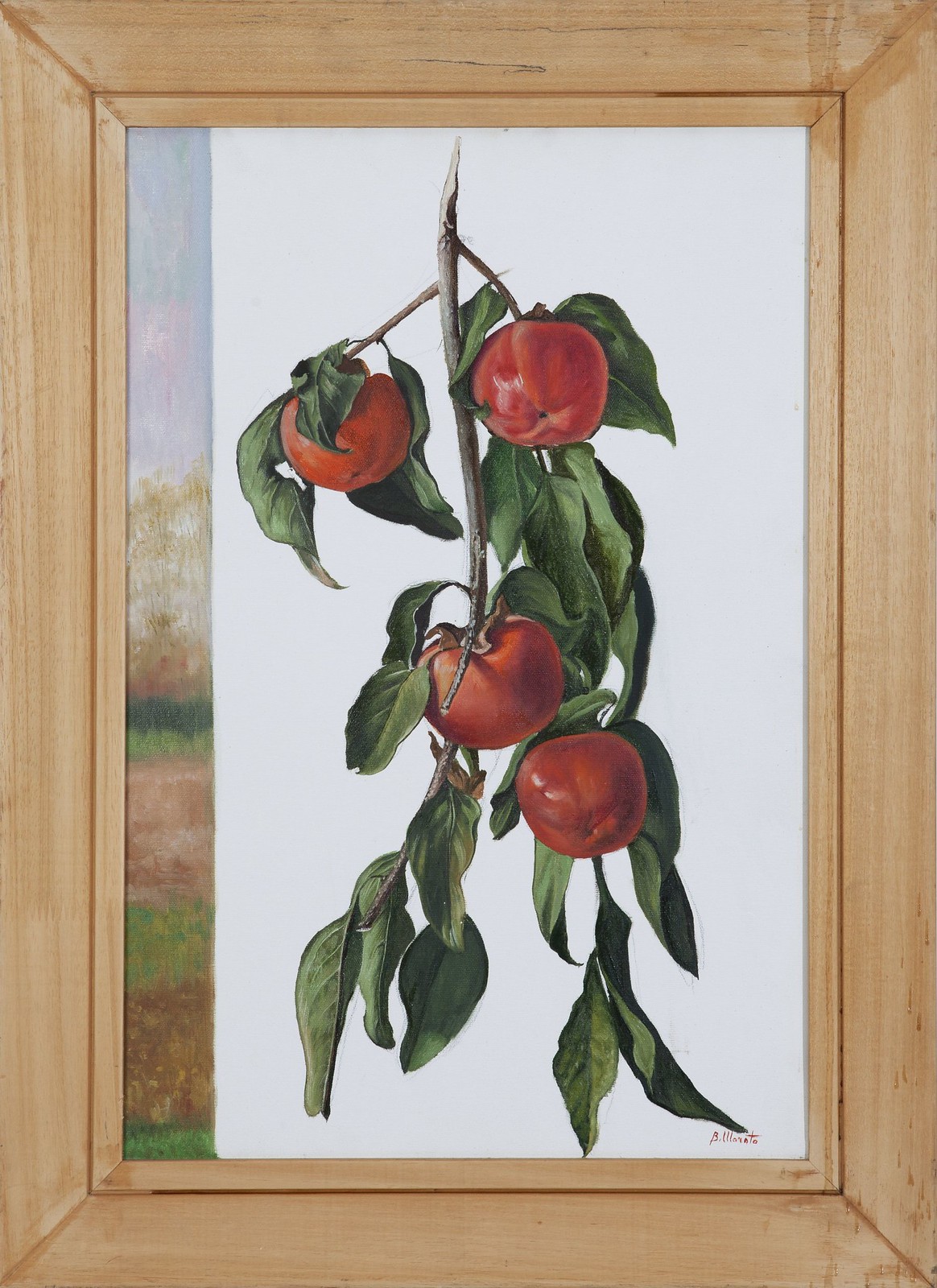 Bruno-Morato-Art- Il ramo di cachi, olio, 60x40 cm