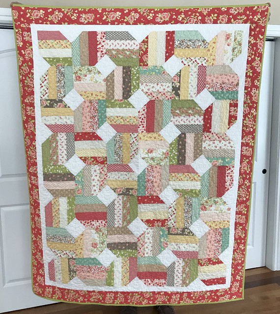 Jelly Bean quilt in Strawberry Fields Revisited by Fig Tree for Moda for Jana