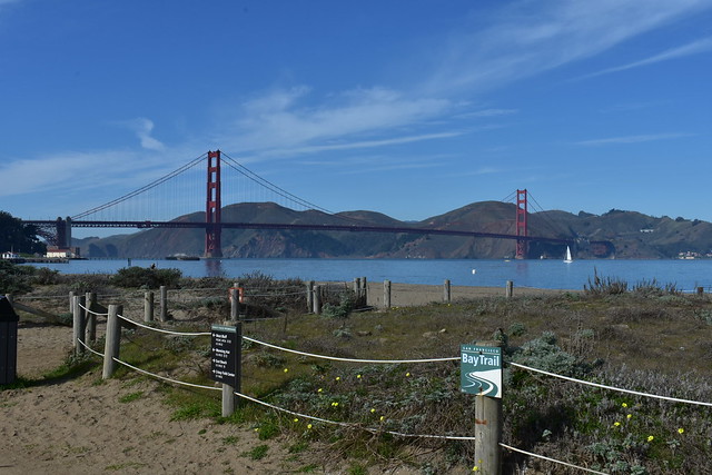 Golden Gate bridge taken from Crissy Field