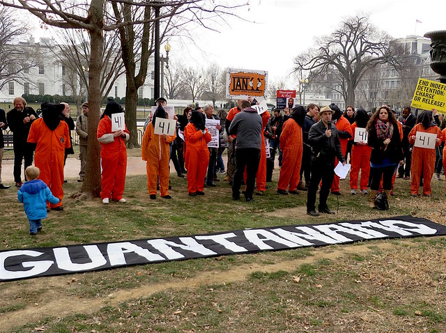 Telling Trump to close Guantanamo: The White House protest, Jan. 11, 2018