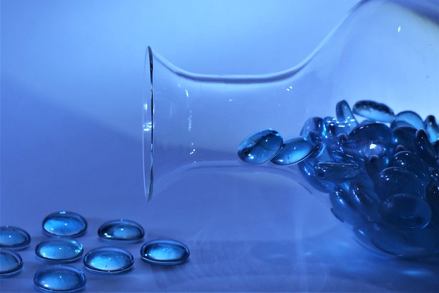 Blue drops in a bottle - HMM