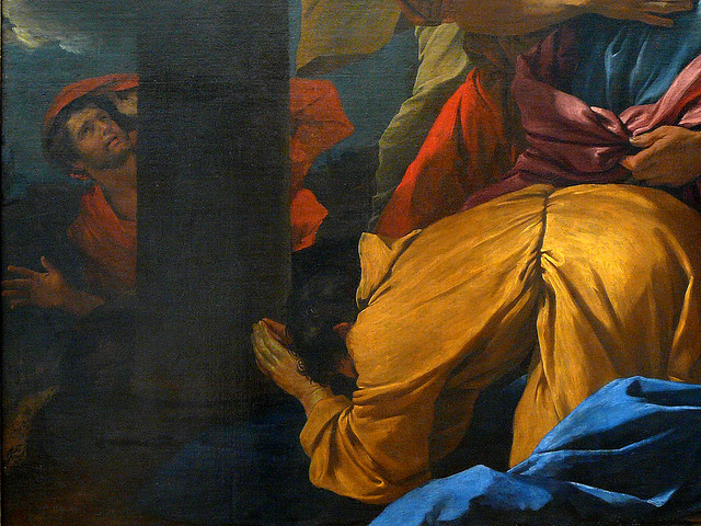 POUSSIN Nicolas,1629-30 - Apparition de la Vierge à Saint Jacques Le Majeur (Louvre) - Detail 39