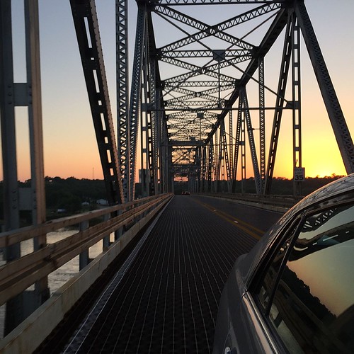 nebraska bridge sunset iowa missouri river decatur