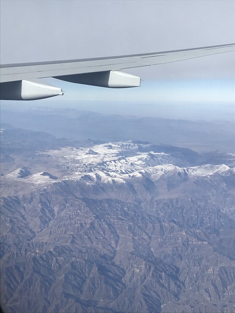 Beijing on climbout and Xishan mountains from CX 342 PEK-HKG