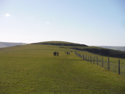 The Caburn (Iron Age Hill Fort) from route along Saxon Down SWC Walk 181 - Lewes to Seaford via West Firle