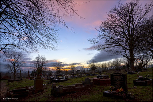 church churchyard gravestones standrews netherton dudley westmidlands england sunset