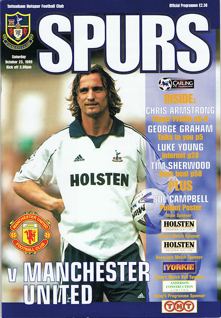 1999/00 v Tottenham Hotspur, 60 page A5 programme, Tony Park