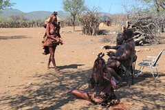 Himba village the chief